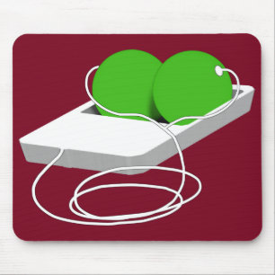 Twee erwten in een peul muismat