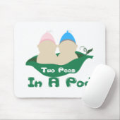 Twee erwten in een peul muismat (Met muis)