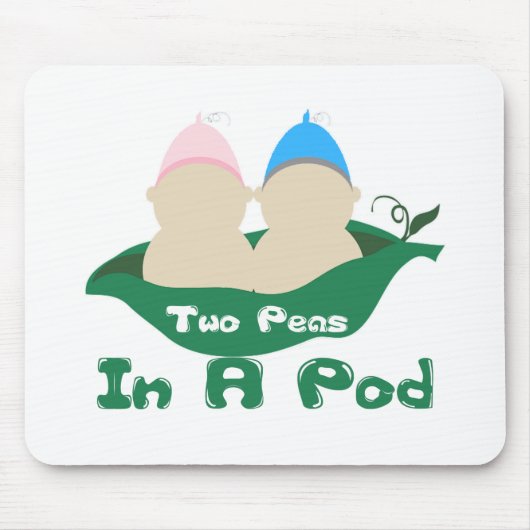 Twee erwten in een peul muismat (Voorkant)
