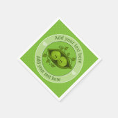 Twee erwten in een peul op maat servet (Hoek)