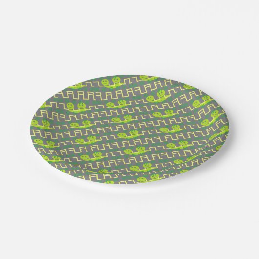 twee erwten in een peul papieren bordje (Gekanteld)