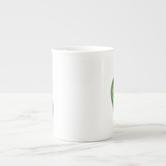 Twee erwten in een peul porselein kop (Voorkant)