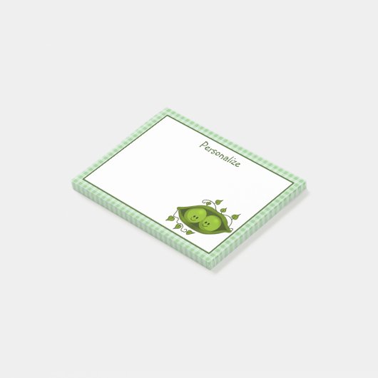 Twee erwten in een peul post-it® notes (Schuin)