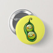 Twee erwten in een peul ronde button 5,7 cm (Voorkant /achterkant)