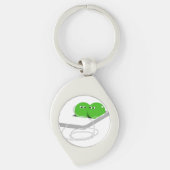 Twee erwten in een peul sleutelhanger (Voorkant)