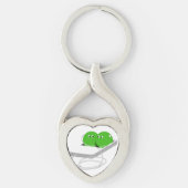 Twee erwten in een peul sleutelhanger (Voorkant)