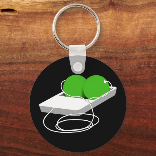 Twee erwten in een peul sleutelhanger (Voorkant)