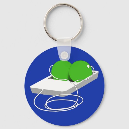 Twee erwten in een peul sleutelhanger (Voorkant)