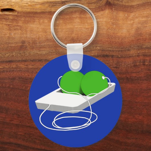 Twee erwten in een peul sleutelhanger (Voorkant)