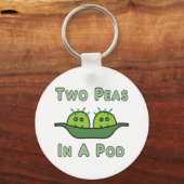 Twee erwten in een peul sleutelhanger (Voorkant)