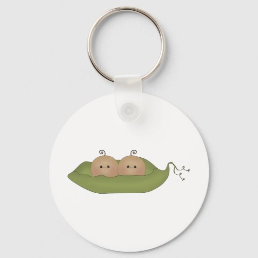 Twee erwten in een peul sleutelhanger (Voorkant)