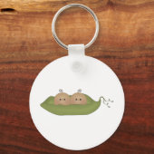 Twee erwten in een peul sleutelhanger (Voorkant)