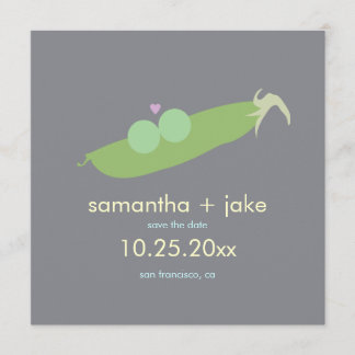 Twee erwten in een peul sparen de Datum: Grijs Save The Date