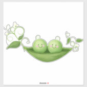 Twee erwten in een peul sticker (Vel)