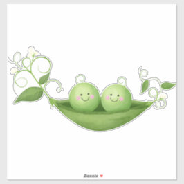 Twee erwten in een peul sticker