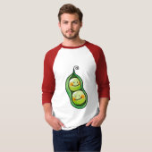 Twee erwten in een peul t-shirt (Voorkant volledig)