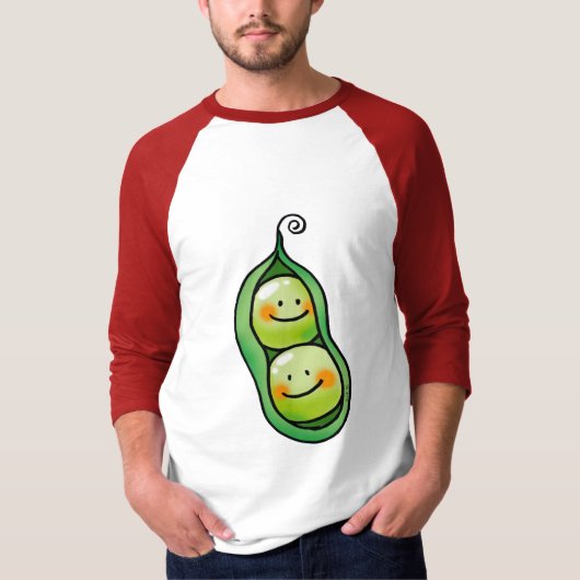 Twee erwten in een peul t-shirt (Voorkant)