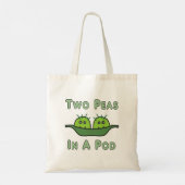 Twee erwten in een peul tote bag (Achterkant)