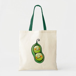 Twee erwten in een peul tote bag