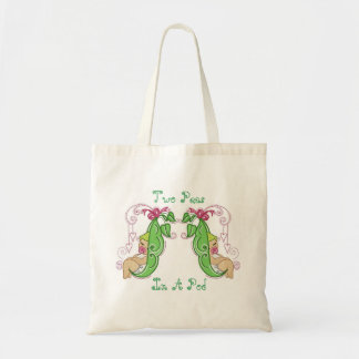 Twee erwten in een peul tote bag