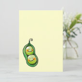 Twee erwten in een peul, twee baby showers kaart (Staand voorkant)