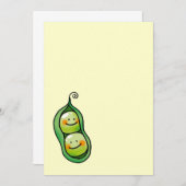 Twee erwten in een peul, twee baby showers kaart (Voorkant / Achterkant)