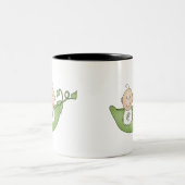 Twee erwten in een peul tweekleurige koffiemok (Center)