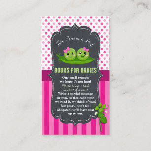 Twee erwten in een peul Tweeling baby shower Boeke Informatiekaartje