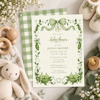 Twee Erwten in een Peul Tweeling Baby Shower Kaart