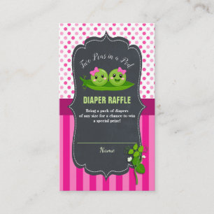 Twee erwten in een peul Tweeling Baby Shower Luier Informatiekaartje