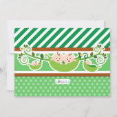 Twee erwten in een peul tweeling verjaardagsfoto kaart (Achterkant)