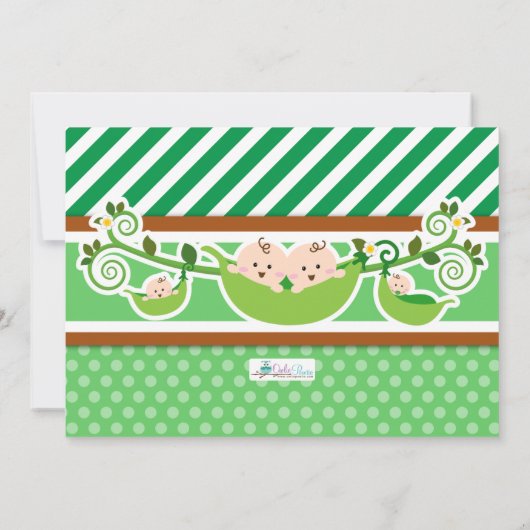 Twee erwten in een peul tweeling verjaardagsfoto kaart (Achterkant)