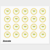 Twee erwten in een peul, Twindenergie Baby shower  Ronde Sticker (Vel)