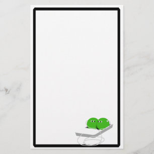 Twee erwten in een peul (voeg Jouw tekst toe) Briefpapier