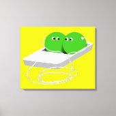 Twee erwten in een peul (voeg Jouw tekst toe) Canvas Afdruk (Voorkant)