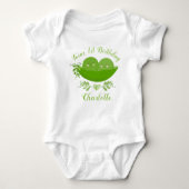 Twee erwten in een Pod 1st Birthday Twins Baby Bod Romper (Voorkant)