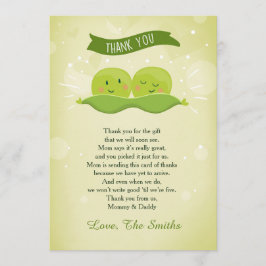 Twee erwten in een pod Baby shower Dank je kaart T