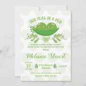 Twee erwten in een Pod Baby shower Invitation for  Kaart (Voorkant)
