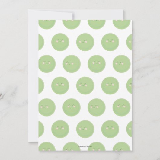 Twee erwten in een Pod Baby shower Invitation for  Kaart (Achterkant)