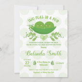 Twee erwten in een Pod Baby shower Invitation for Kaart (Voorkant)