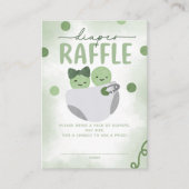 Twee Erwten in een Pod Baby shower Luier Raffle Informatiekaartje (Voorkant)