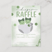 Twee Erwten in een Pod Baby shower Luier Raffle Informatiekaartje (Voorkant)
