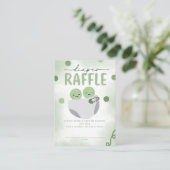 Twee Erwten in een Pod Baby shower Luier Raffle Informatiekaartje (Staand voorkant)