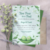 Twee erwten in een Pod Baby shower Twins Invitatio Kaart