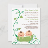 Twee erwten in een pod Baby Shower Uitnodigingen (Voorkant)
