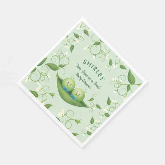 Twee erwten in een pod Baby Twin Shower Servet (Hoek)