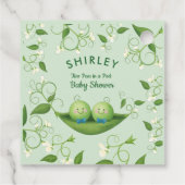 Twee erwten in een pod Baby Twins Shower Bedankjes Labels (Achterkant)
