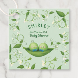 Twee erwten in een pod Baby Twins Shower Bedankjes Labels