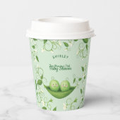 Twee erwten in een pod Baby Twins Shower Papieren Bekers (Achterkant)