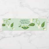 Twee erwten in een pod Baby Twins Shower Waterfles Etiket (Enkel label)
